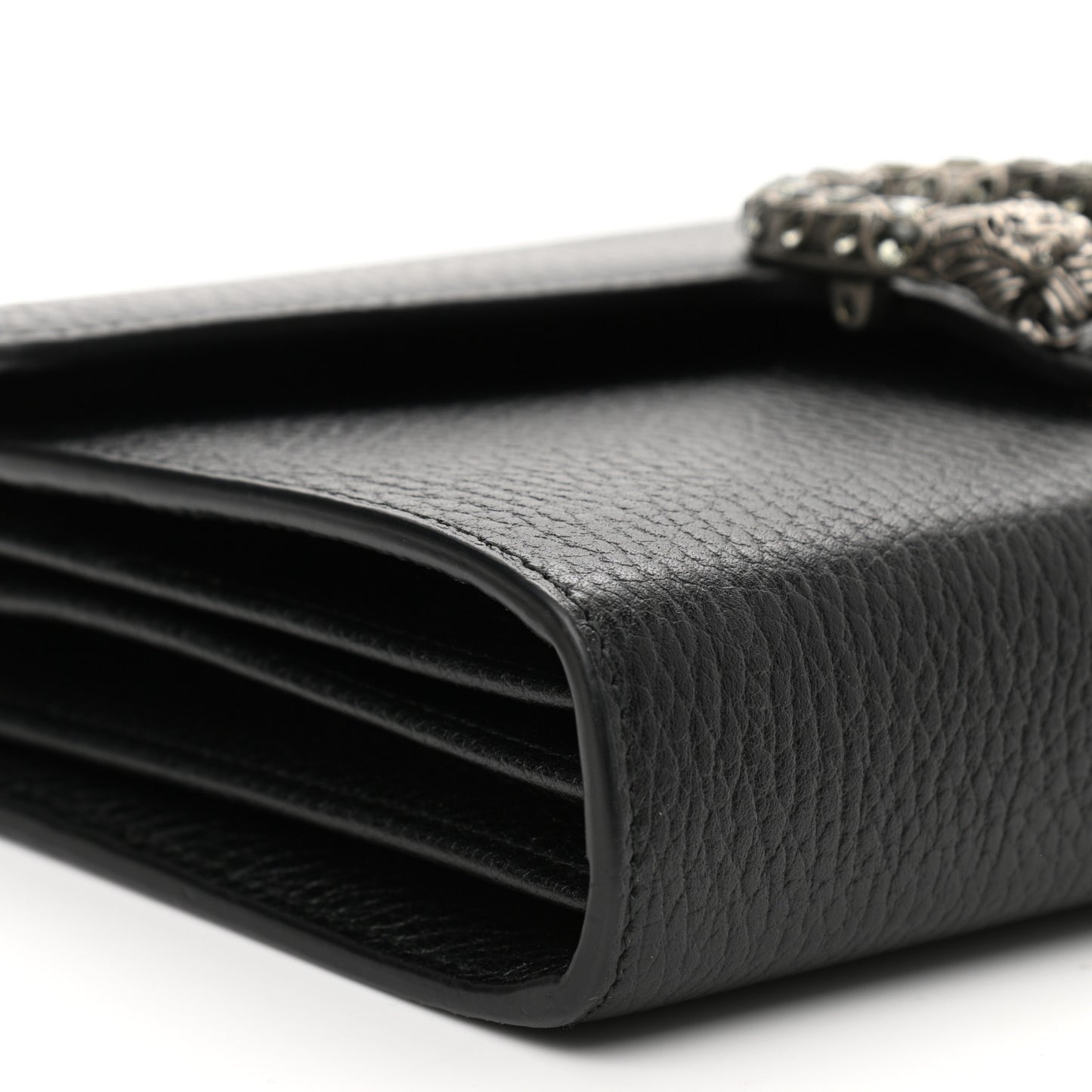 Calfskin Mini Dionysus Chain Wallet Black