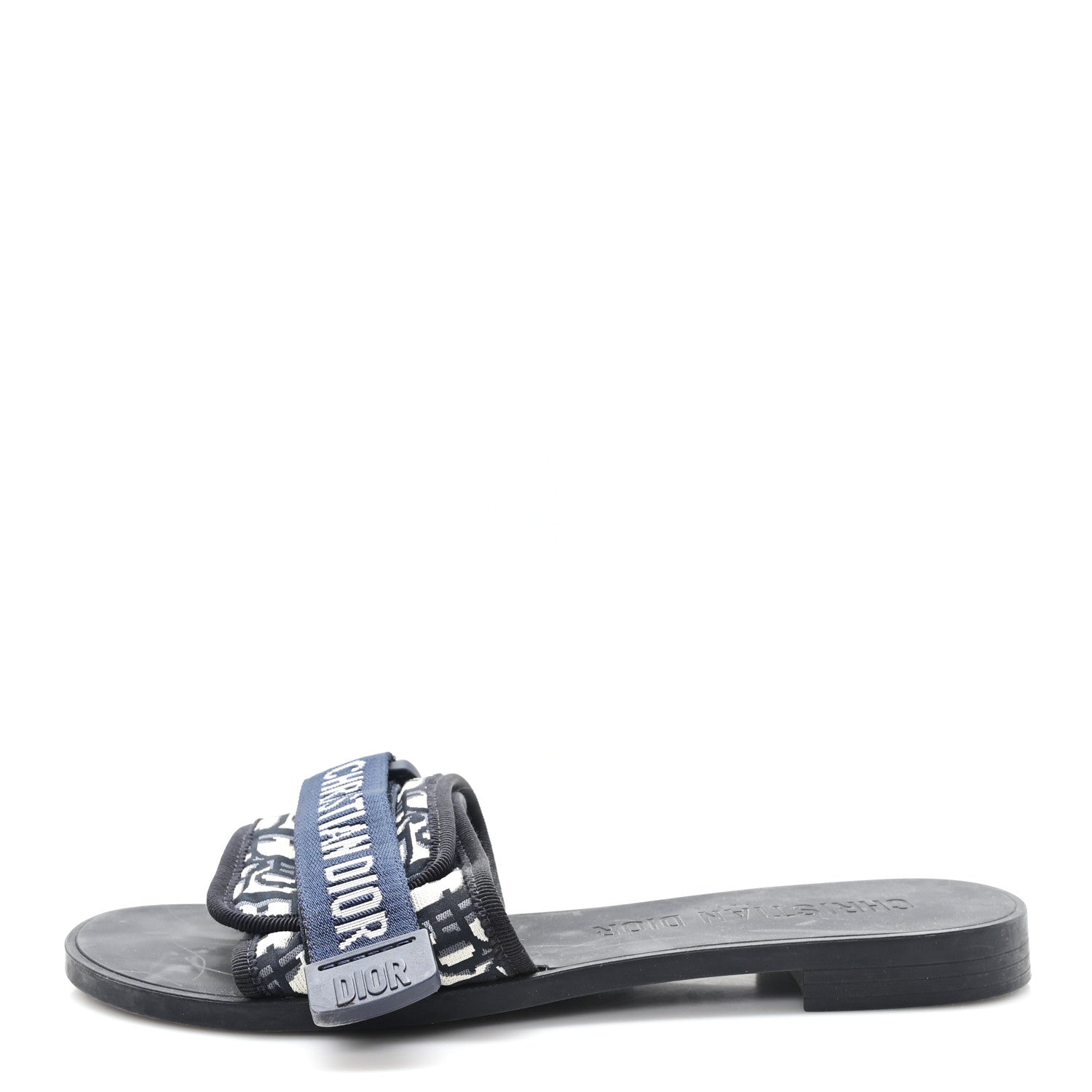 Christian Dior Nylon Oblique Dio(r)evolution Slide Sandals 38 Deep