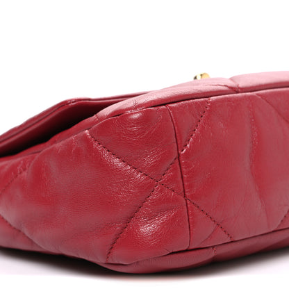 Chanel Goatskin Quilted Medium Chanel 19 Flap Red 9 of 10