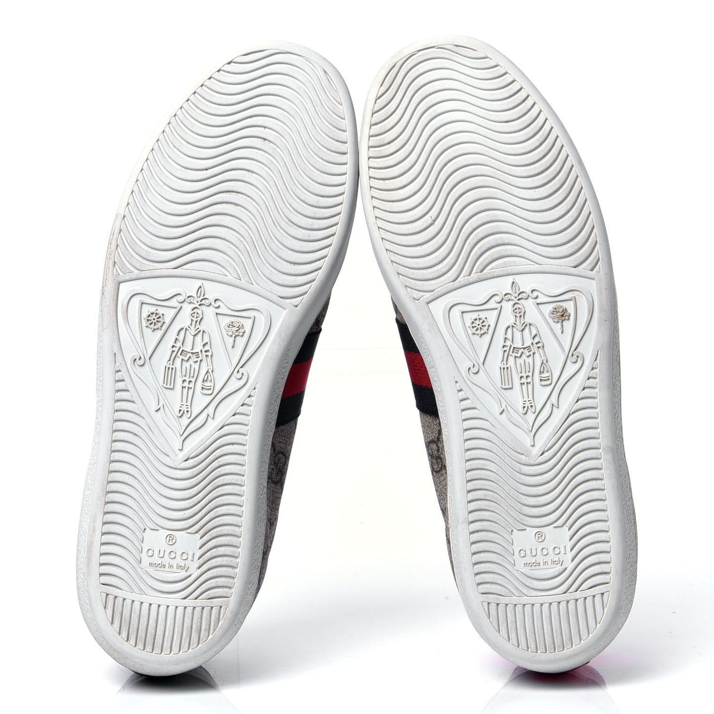 GG Supreme Monogram Ayers Web Womens Ace Sneakers 40 Beige