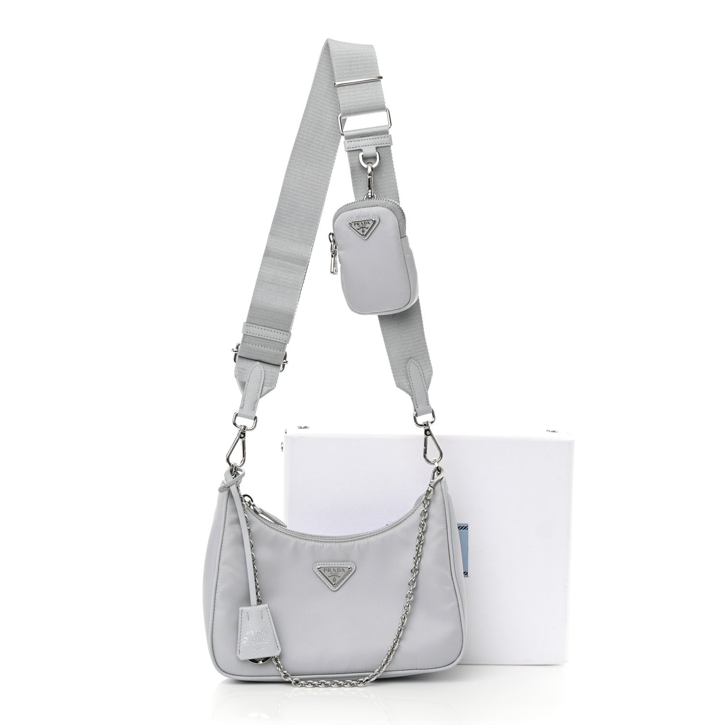 Re-Nylon Saffiano Re-Edition 2005 Shoulder Bag Fiordaliso