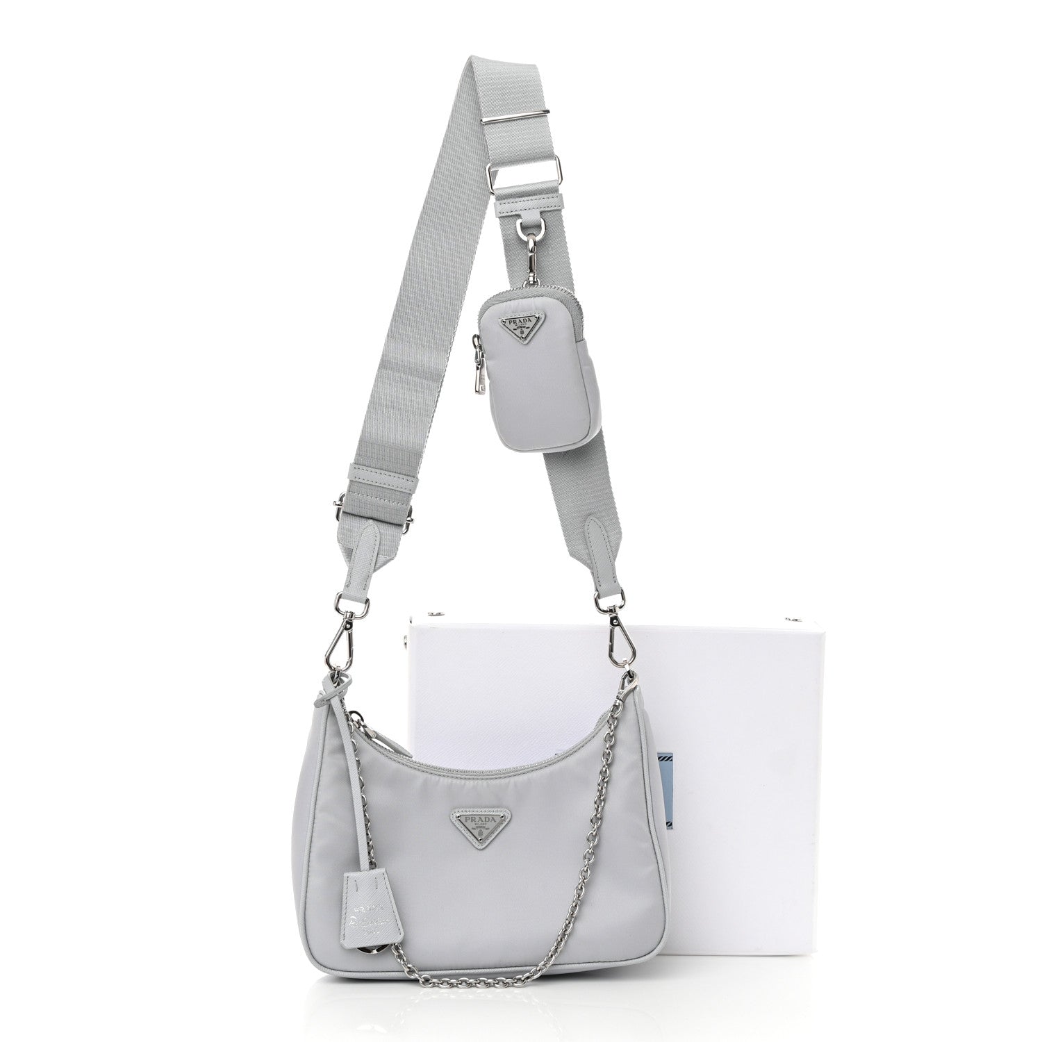Prada Re-Nylon Saffiano Re-Edition 2005 Shoulder Bag Fiordaliso 14 of 14