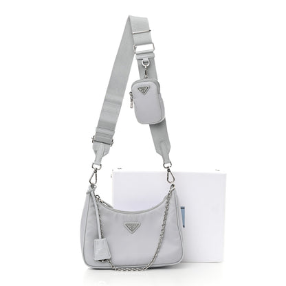 Prada Re-Nylon Saffiano Re-Edition 2005 Shoulder Bag Fiordaliso 14 of 14