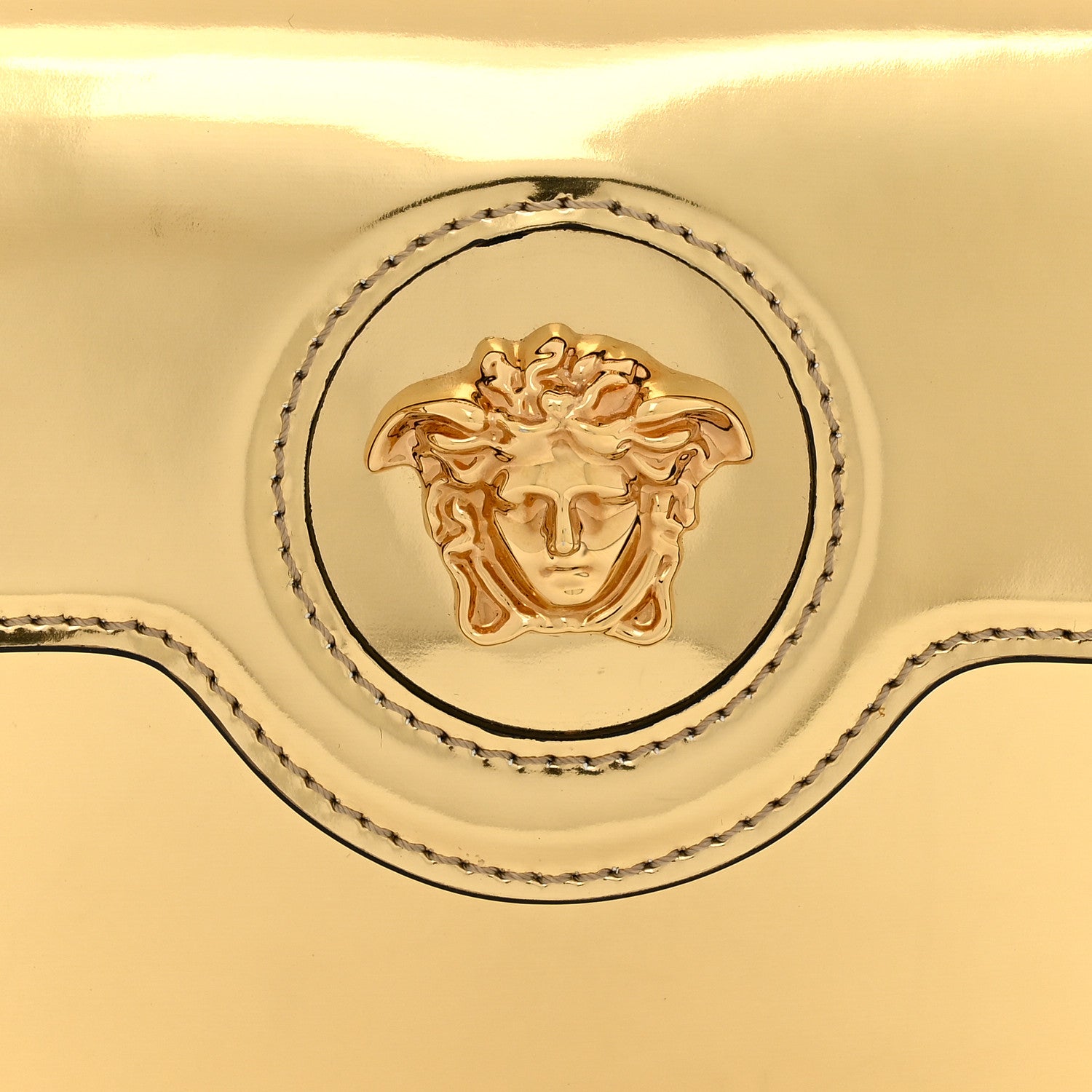 Versace Metallic Calfskin Mini La Medusa Bag Gold 1851985