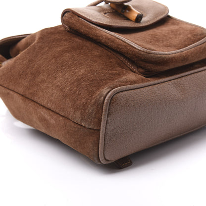 Gucci Suede Bamboo Backpack Brown 6 of 10