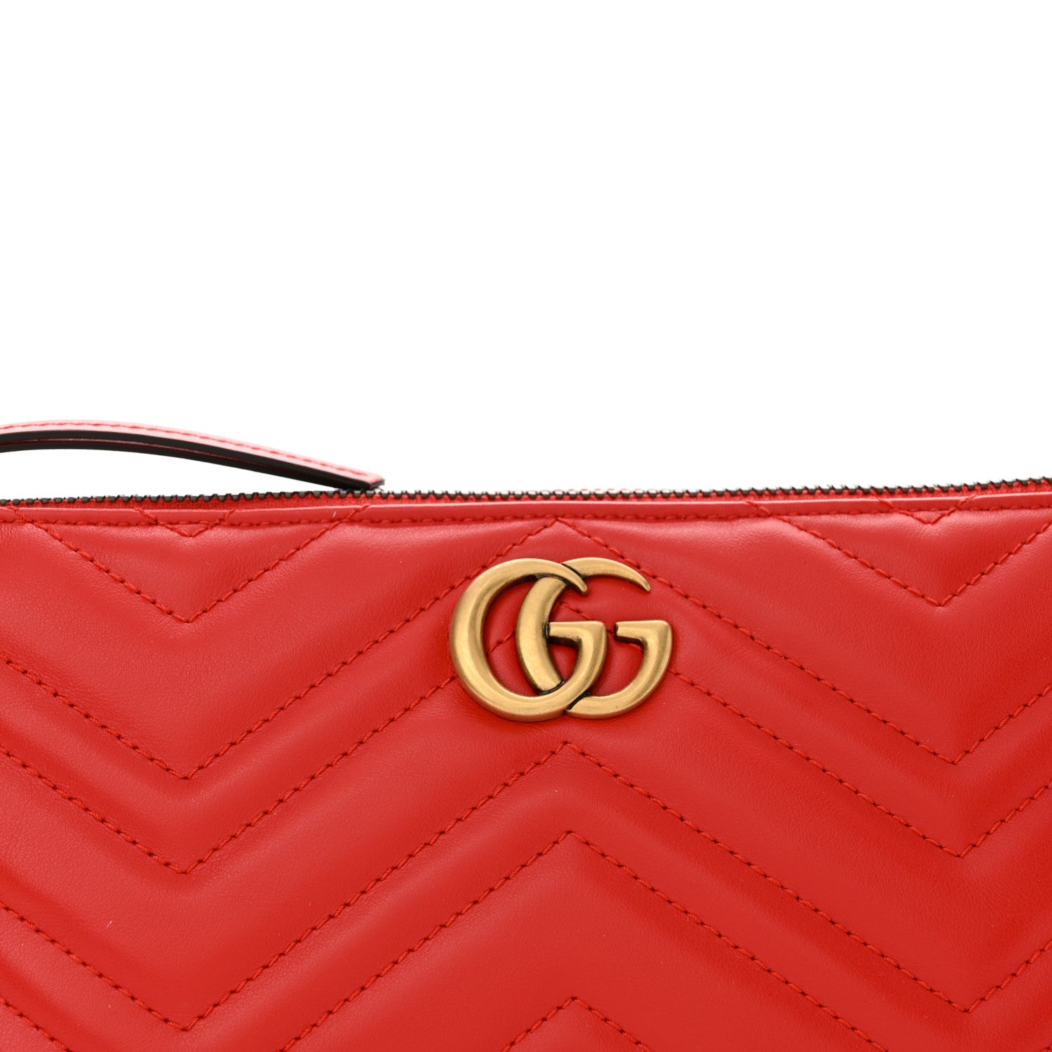 Gucci Calfskin Matelasse Chevron GG Marmont Sling Shoulder Bag Rosso 8 of 10