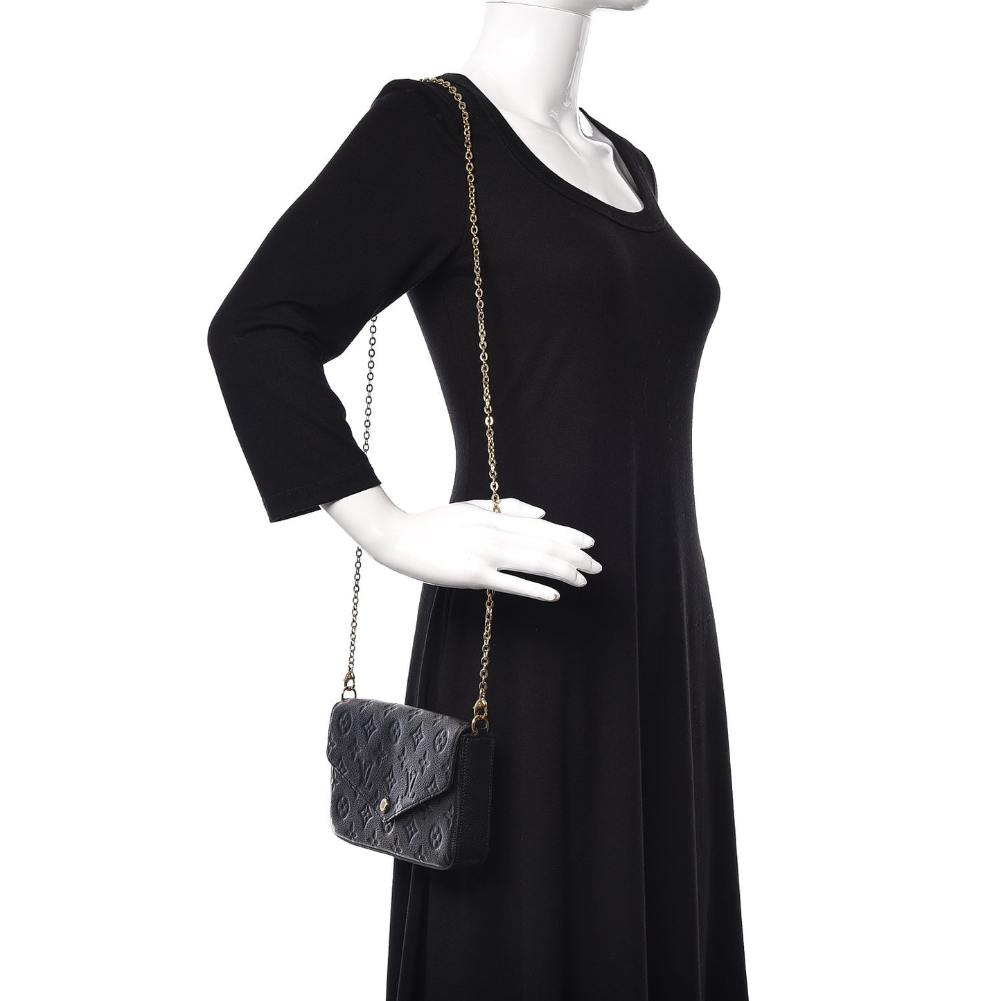 Empreinte Pochette Felicie Chain Wallet Black