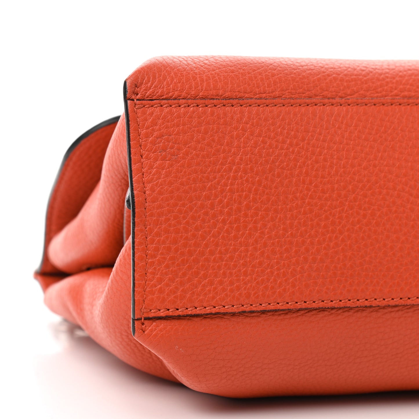 Cellarius Calfskin Small Bamboo Daily Top Handle Bag New Dark Orange