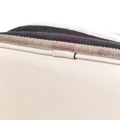 Burberry Canvas Mega Check Medium Ashby Hobo White 22 of 26