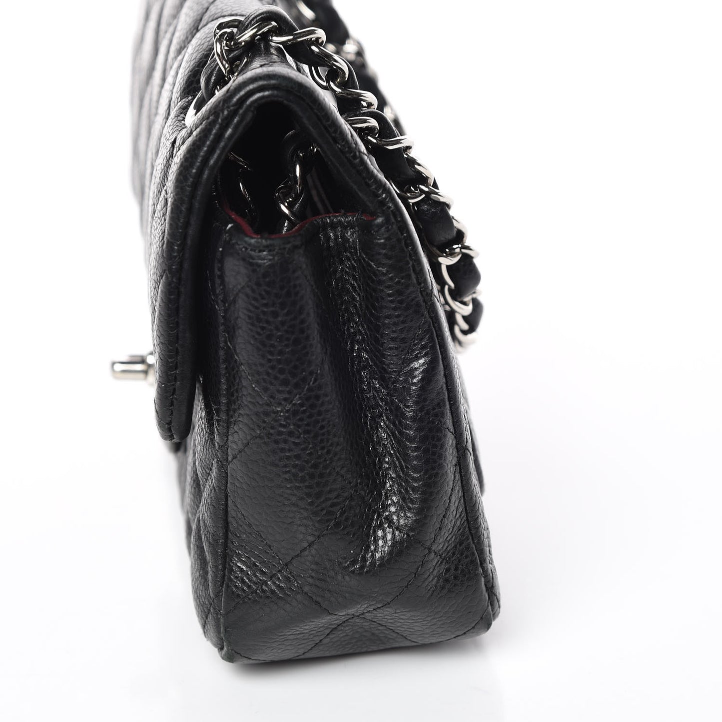 Caviar Quilted Mini Rectangular Flap Black