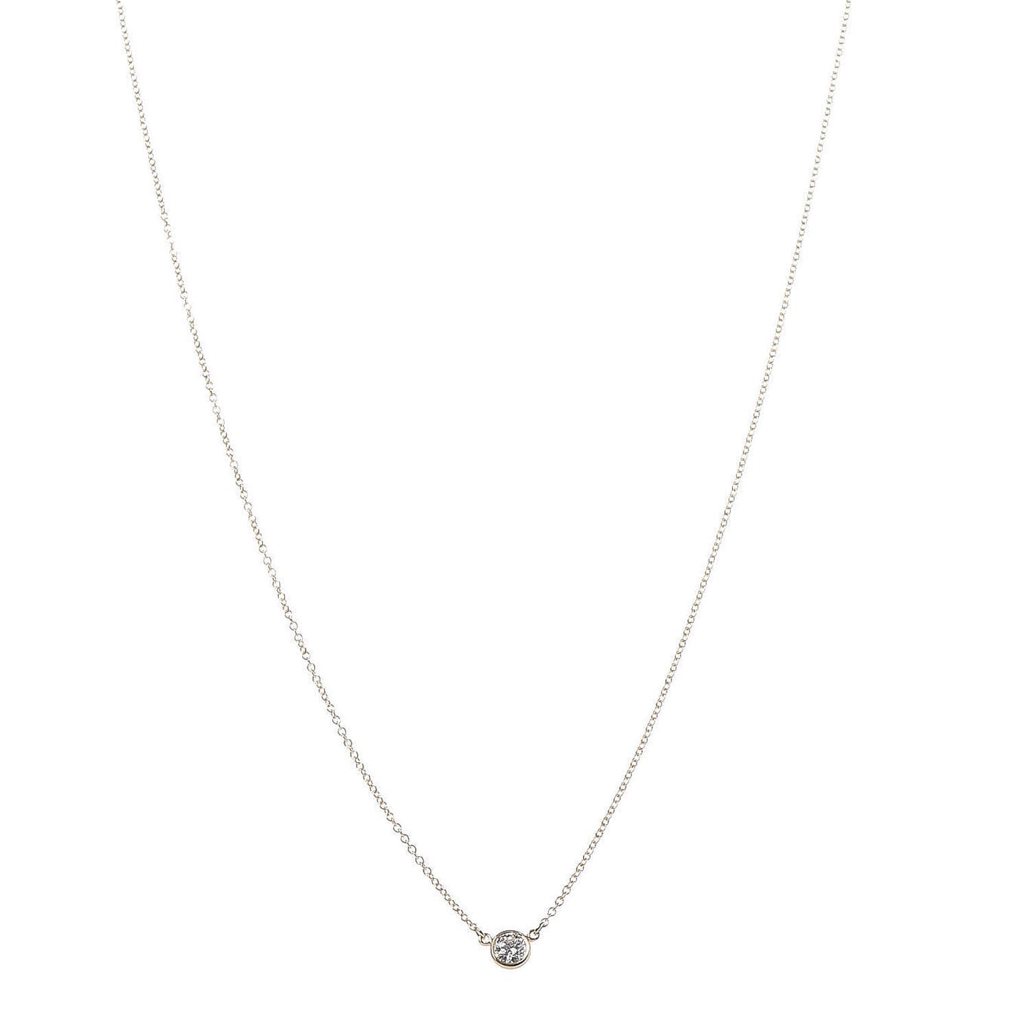 18K Yellow Gold Diamond .21ct Elsa Peretti Diamonds by the Yard Pendant Necklace