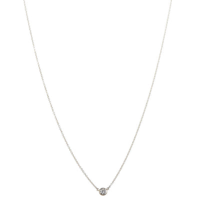 Tiffany 18K Yellow Gold Diamond .21ct Elsa Peretti Diamonds by the Yard Pendant Necklace 1 of 7