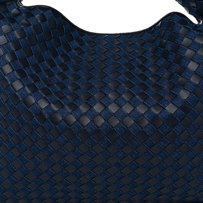 Bottega Veneta Denim Calfskin Intrecciato Large Hop Abyss Indigo 8 of 11