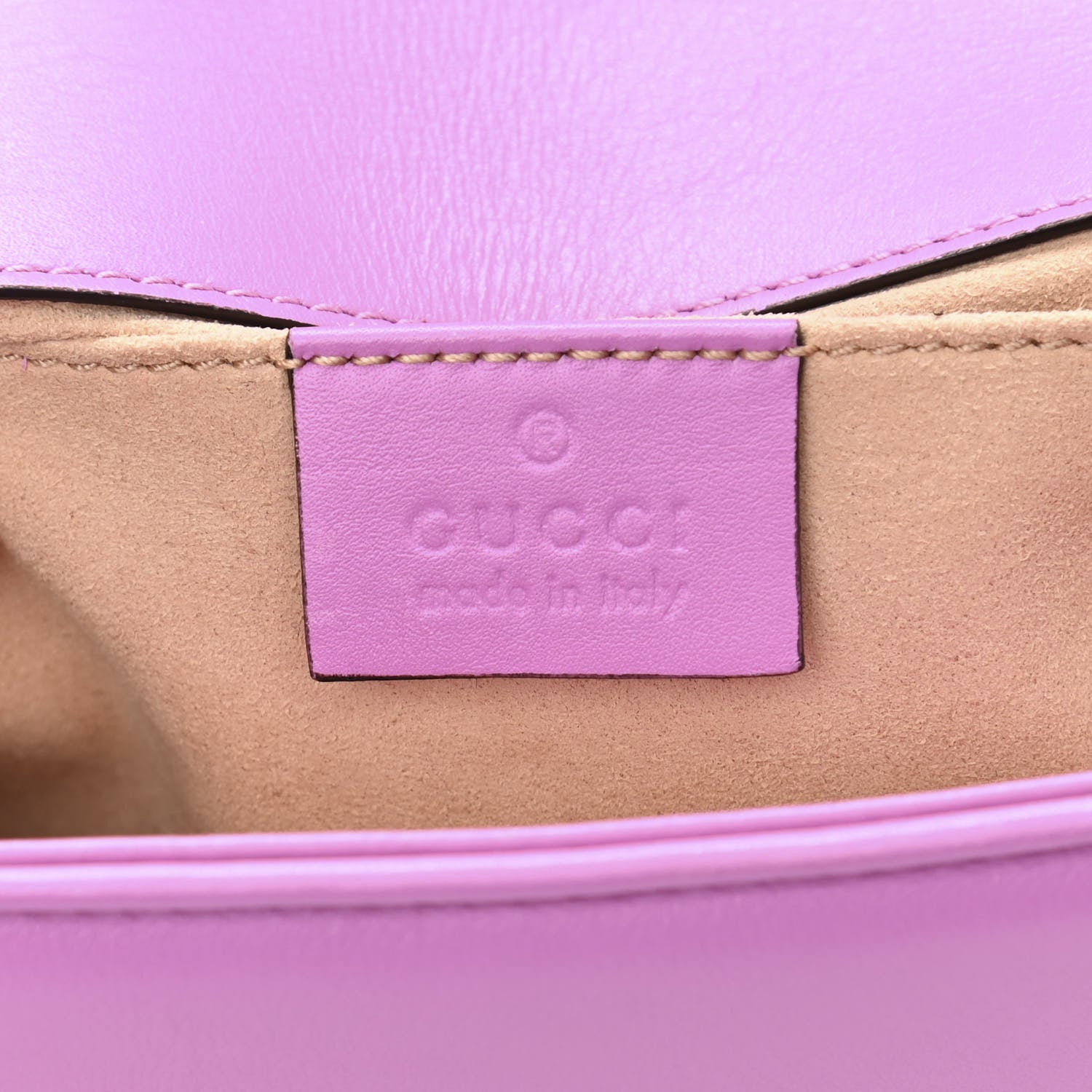 Gucci Calfskin Matelasse Mini GG Marmont Shoulder Bag Candy Mousse 6 of 13