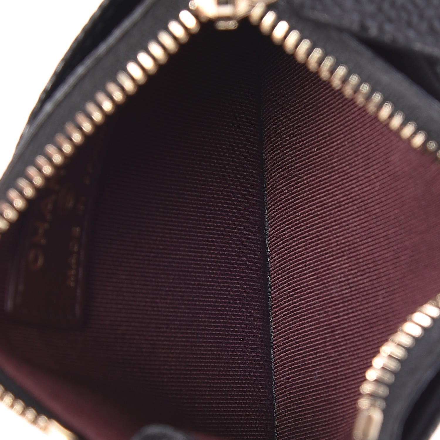 Chanel Caviar Quilted CC Zip Card Holder Black 5 of 8