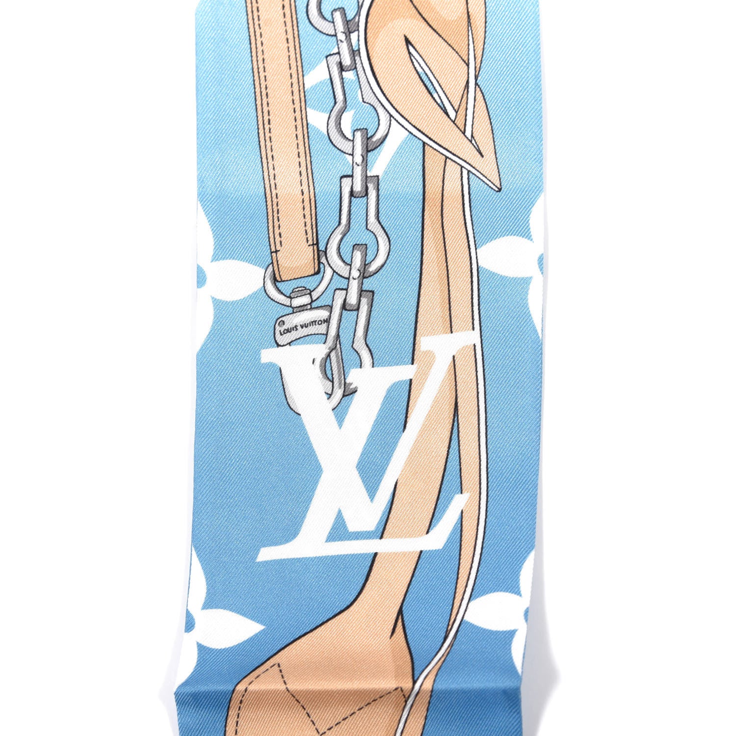 Louis Vuitton Silk Monogram Gradient By The Pool Bandeau Blue 4 of 5