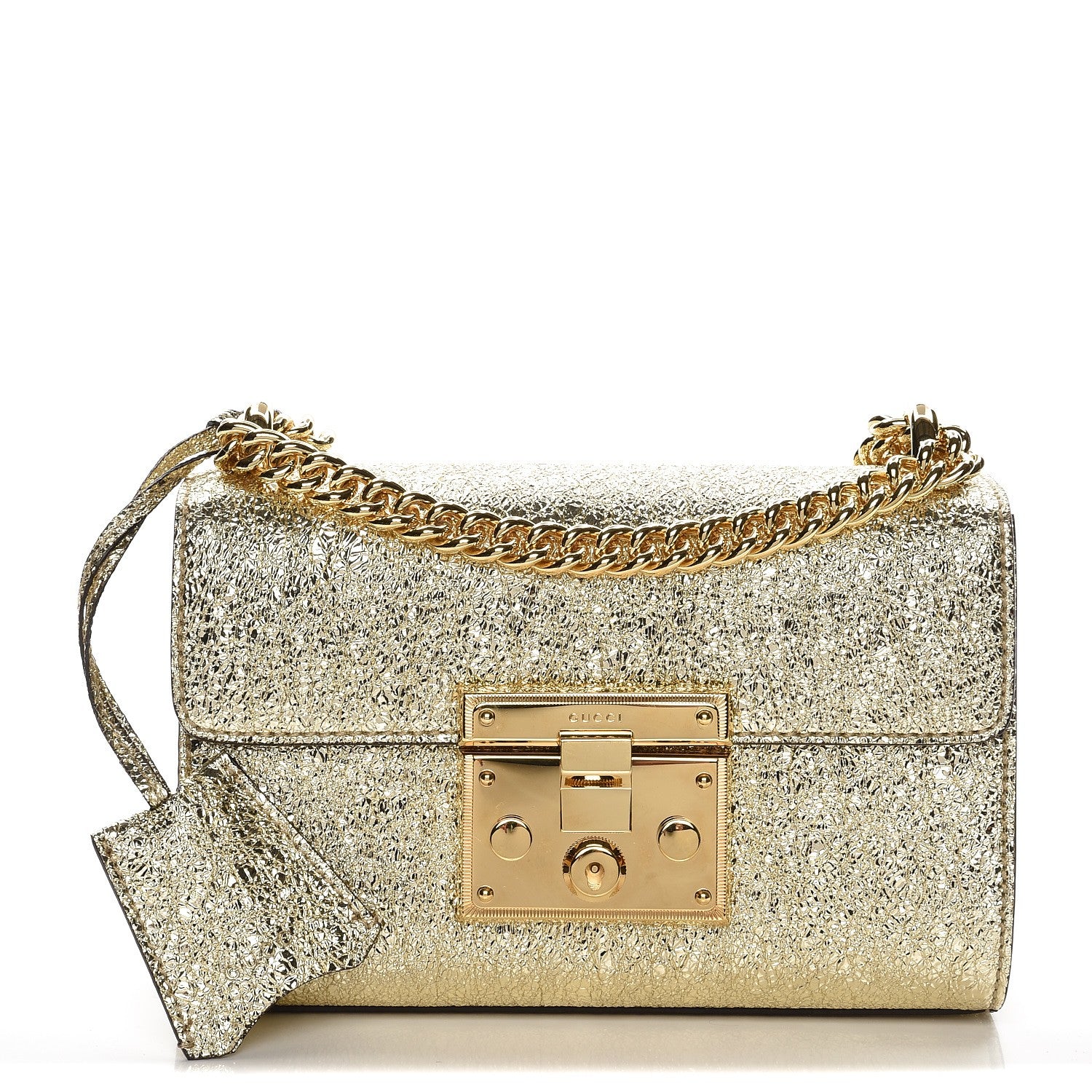 Gucci Galassia Small Padlock Shoulder Bag Platino 1 of 7