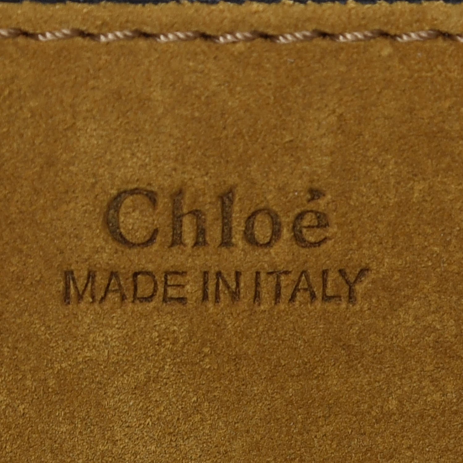 Chloe Suede Smooth Calfskin Nano Drew Shoulder Bag Caramel 6 of 9