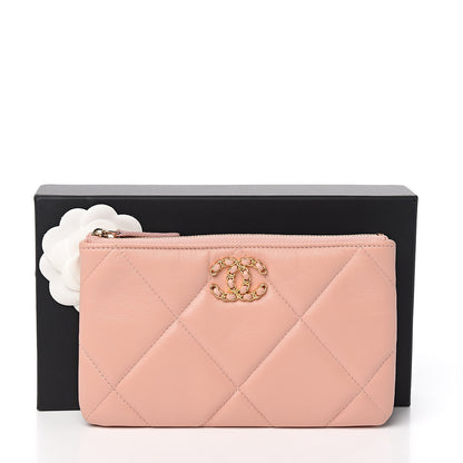 Chanel Goatskin Quilted 19 Cosmetic Case Light Pink 7 of 7