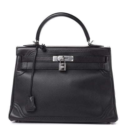 Hermes Swift Grain d'H Ghillies Kelly 32 Black 1 of 36