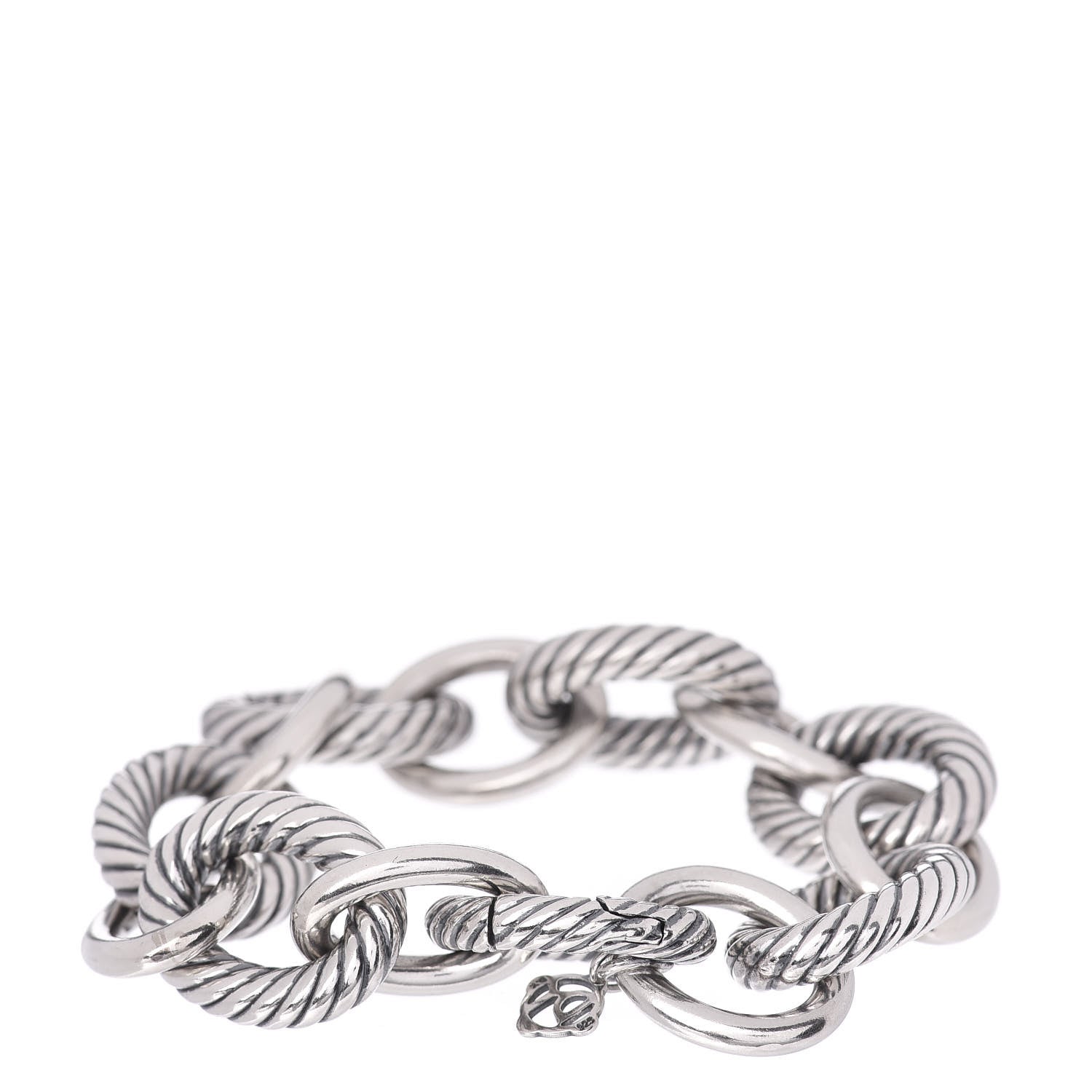 David Yurman Sterling Silver 17mm Extra Large Oval Link Bracelet 3 of 4