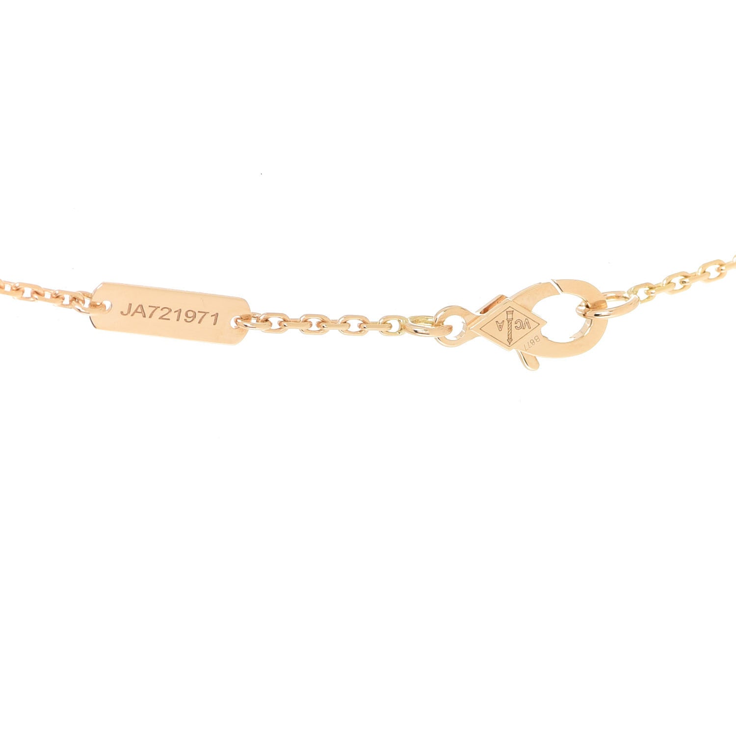 Van Cleef & Arpels 18K Yellow Gold Tiger Eye Lucky Alhambra Butterfly Pendant Necklace 5 of 6