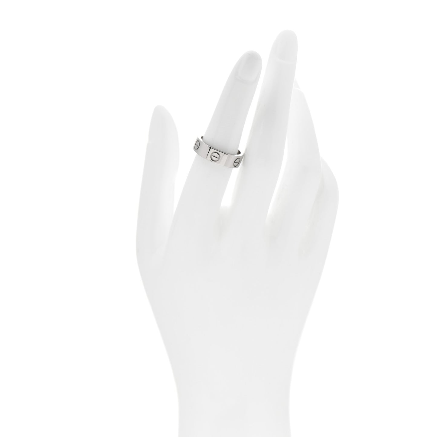 18K White Gold 5.5mm LOVE Ring 53 6.25