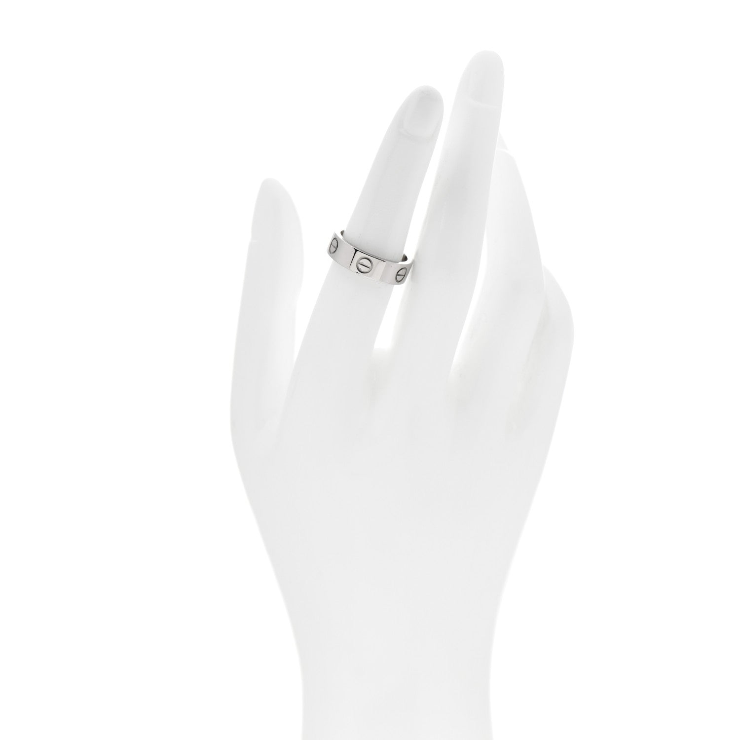 Cartier 18K White Gold 5.5mm LOVE Ring 53 6.25 2 of 6