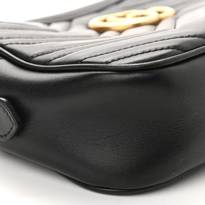 Gucci Calfskin Matelasse Small GG Marmont Chain Shoulder Bag Black 15 of 15