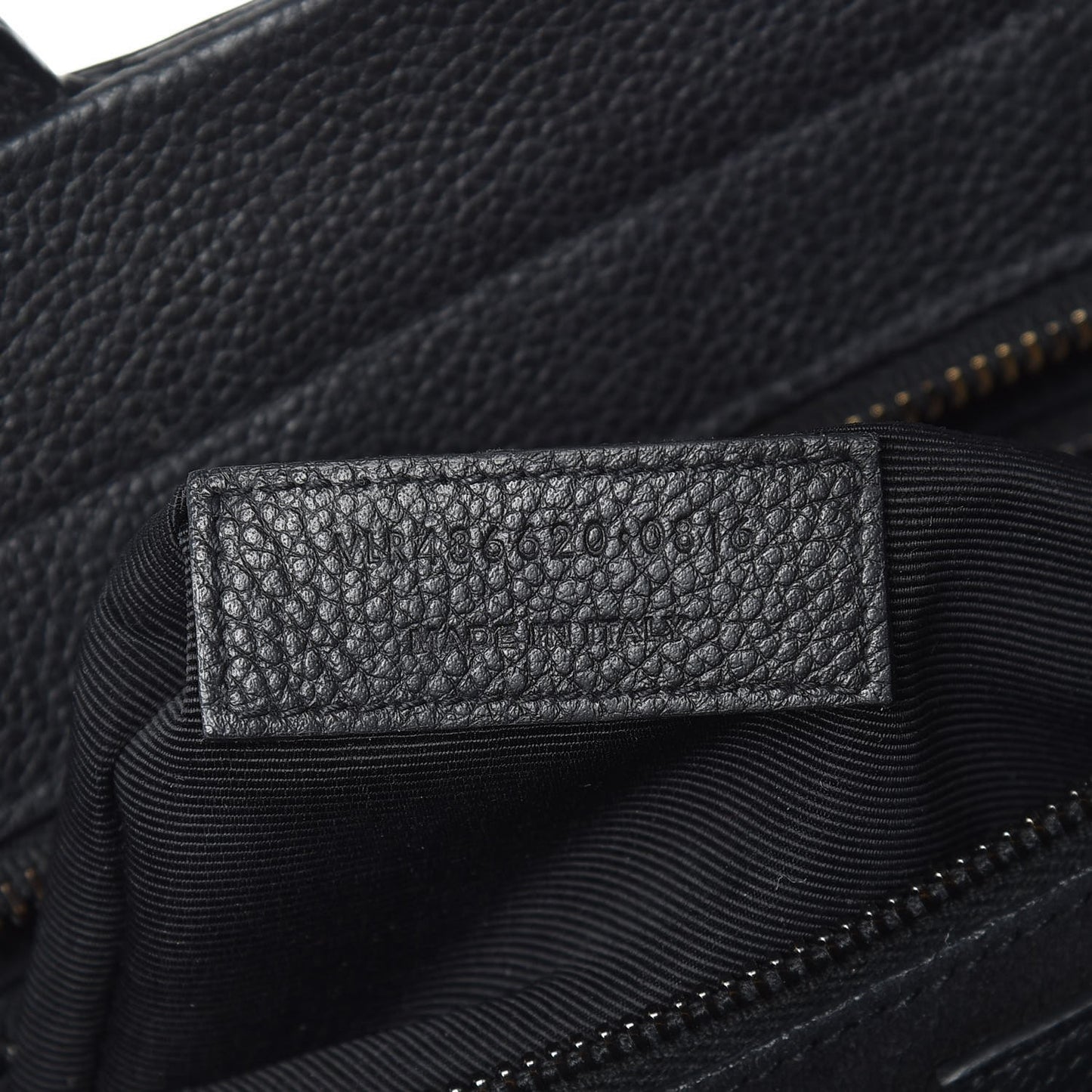 Grained Calfskin Small Cabas Rive Gauche Black