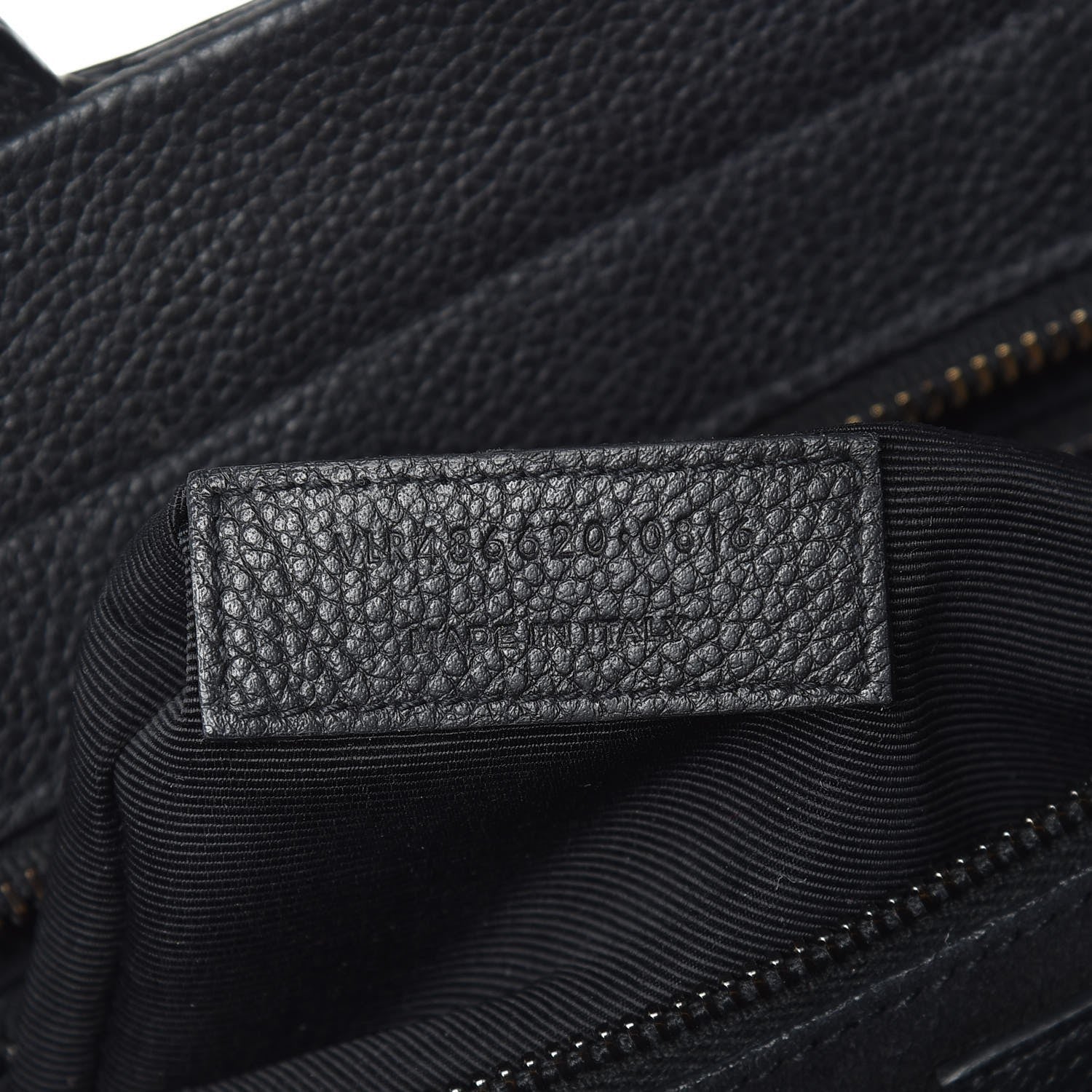 Saint Laurent Grained Calfskin Small Cabas Rive Gauche Black 7 of 17