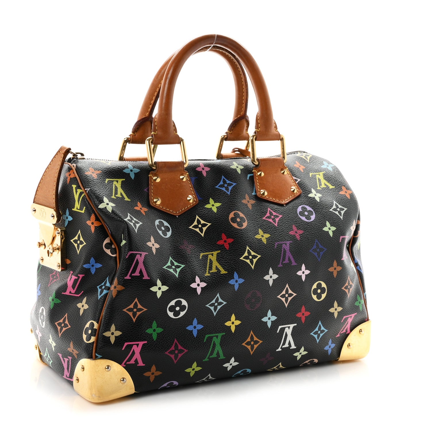 Louis Vuitton Monogram Multicolor Speedy 30 Black 3 of 9