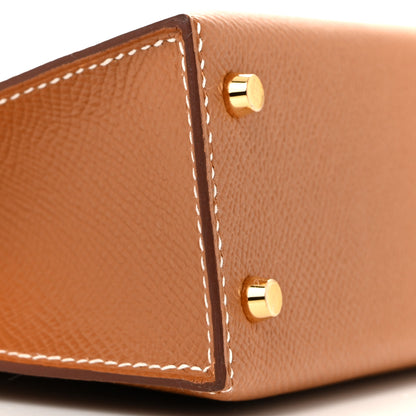 Hermes Epsom Mini Kelly Sellier 20 Gold 8 of 10