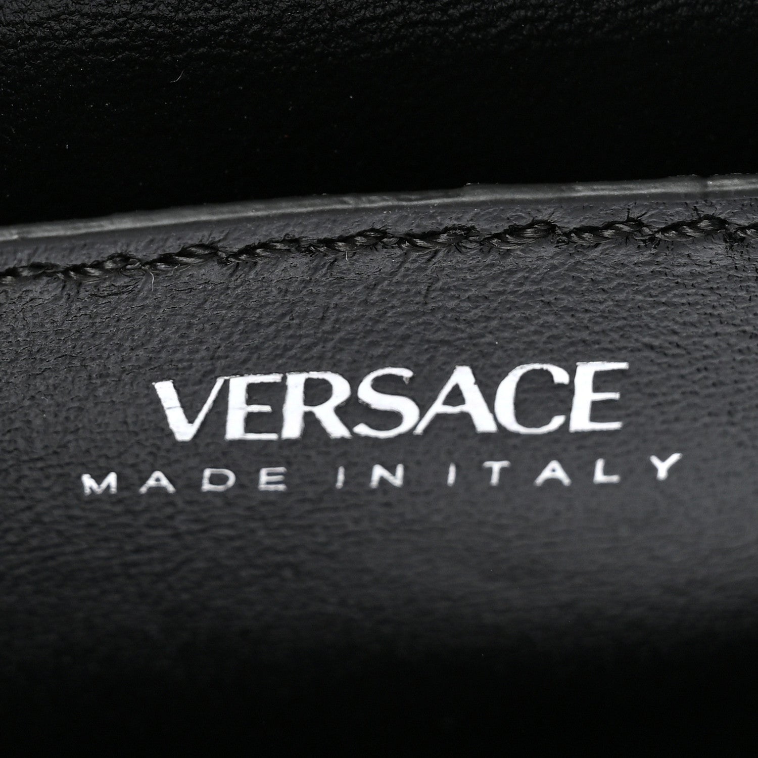 Versace Grained Calfskin Spiked Small La Medusa Top Handle Bag Black 6 of 8