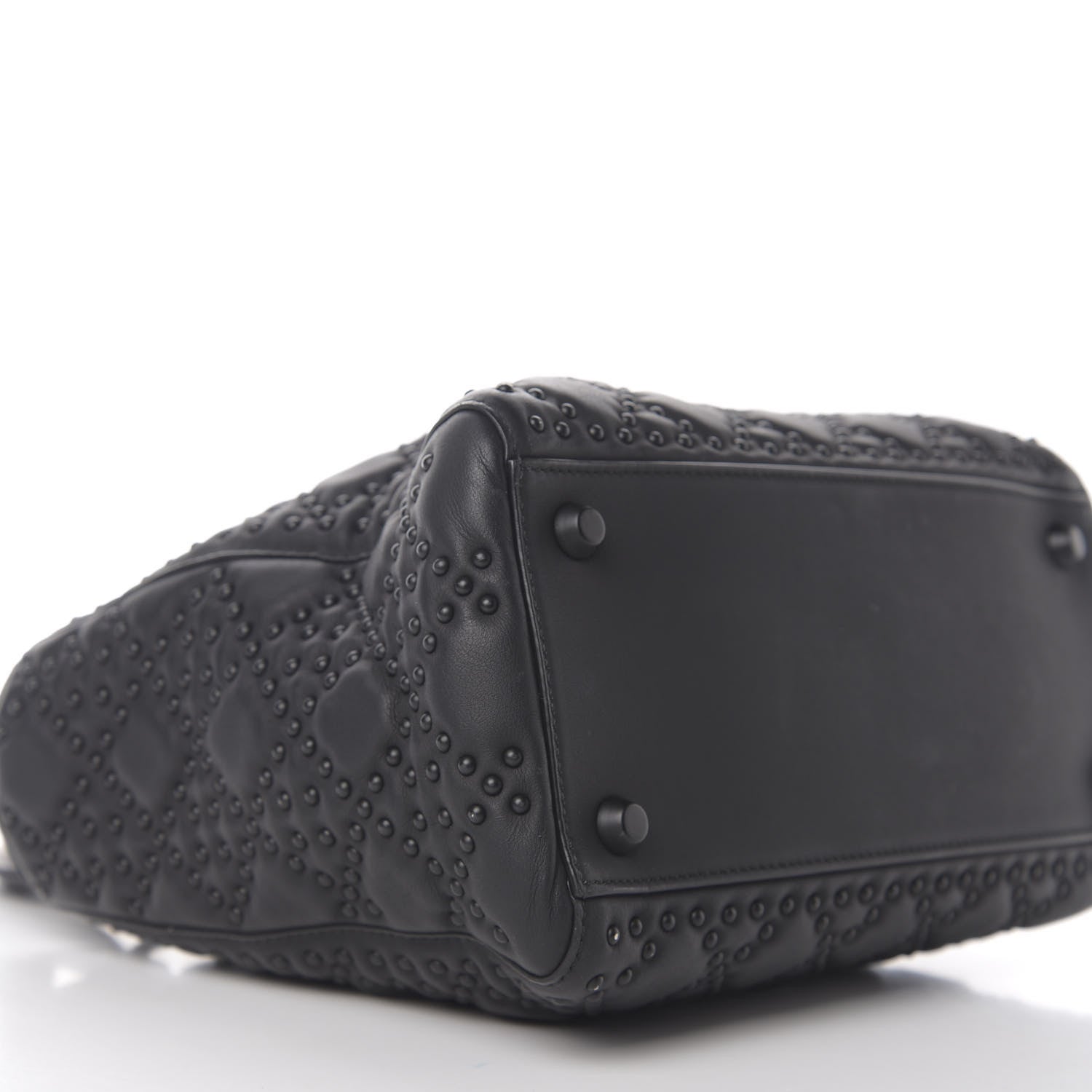 Christian Dior UItra Matte Calfskin Cannage Studded Medium Supple Lady Dior Black 4 of 9
