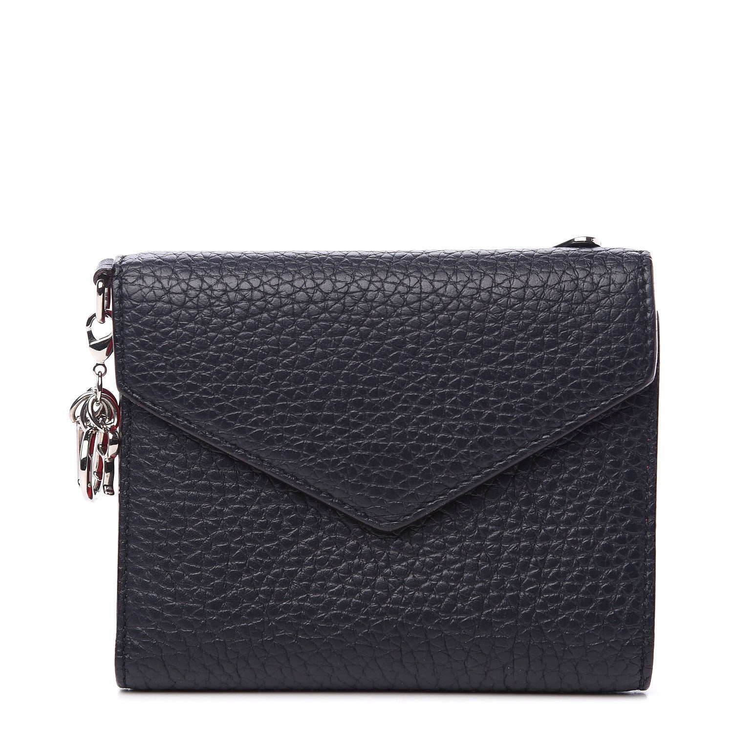 Christian Dior Bullcalf Diorissimo Medium Envelope Wallet Black 1 of 8