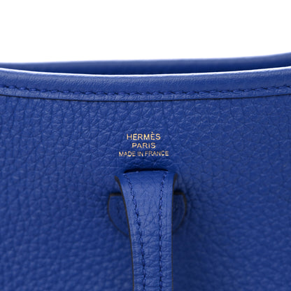 Hermes Taurillon Clemence Evelyne TPM Bleu Royal 6 of 10