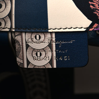 Salvatore Ferragamo Calfskin Elisabetta Piccolo Print The Studio Bag White Multicolor 7 of 10