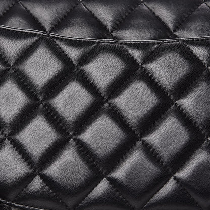 Chanel Lambskin Quilted Jumbo Double Flap Black 15 of 15
