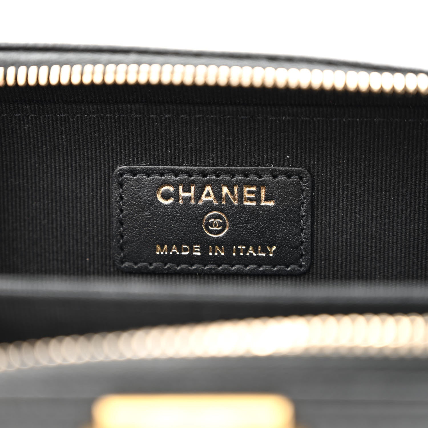 Chanel Caviar Quilted Boy Zip Phone Holder With Chain Black 6 of 11