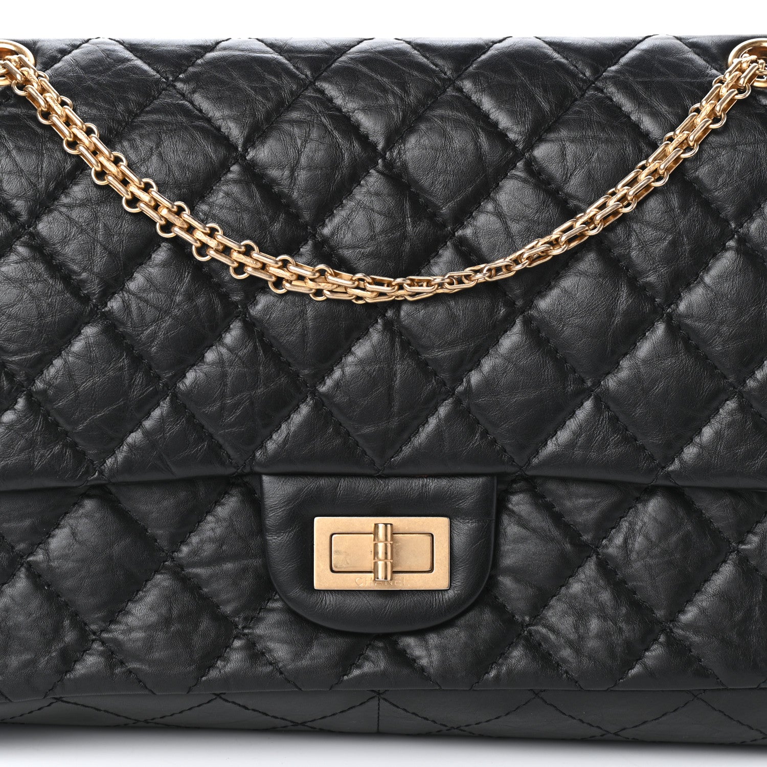 Chanel Aged Calfskin Quilted 2.55 Reissue 227 Flap Black 8 of 10