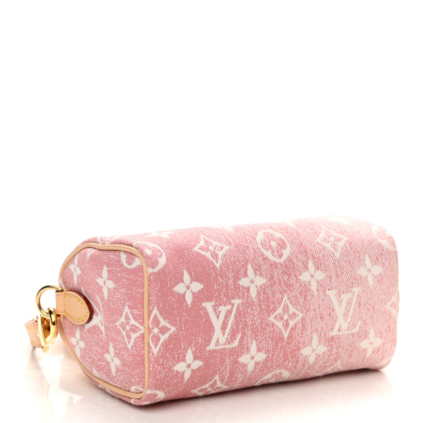 Monogram Jacquard Denim Nano Speedy Bandouliere Pink