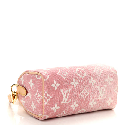 Louis Vuitton Monogram Jacquard Denim Nano Speedy Bandouliere Pink 4 of 10