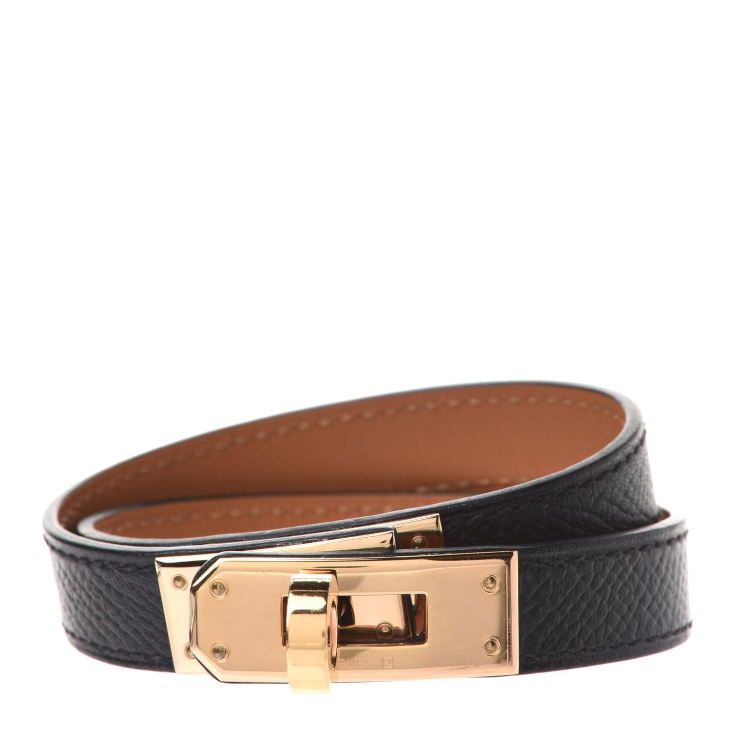 Epsom Kelly Double Tour Bracelet S Black