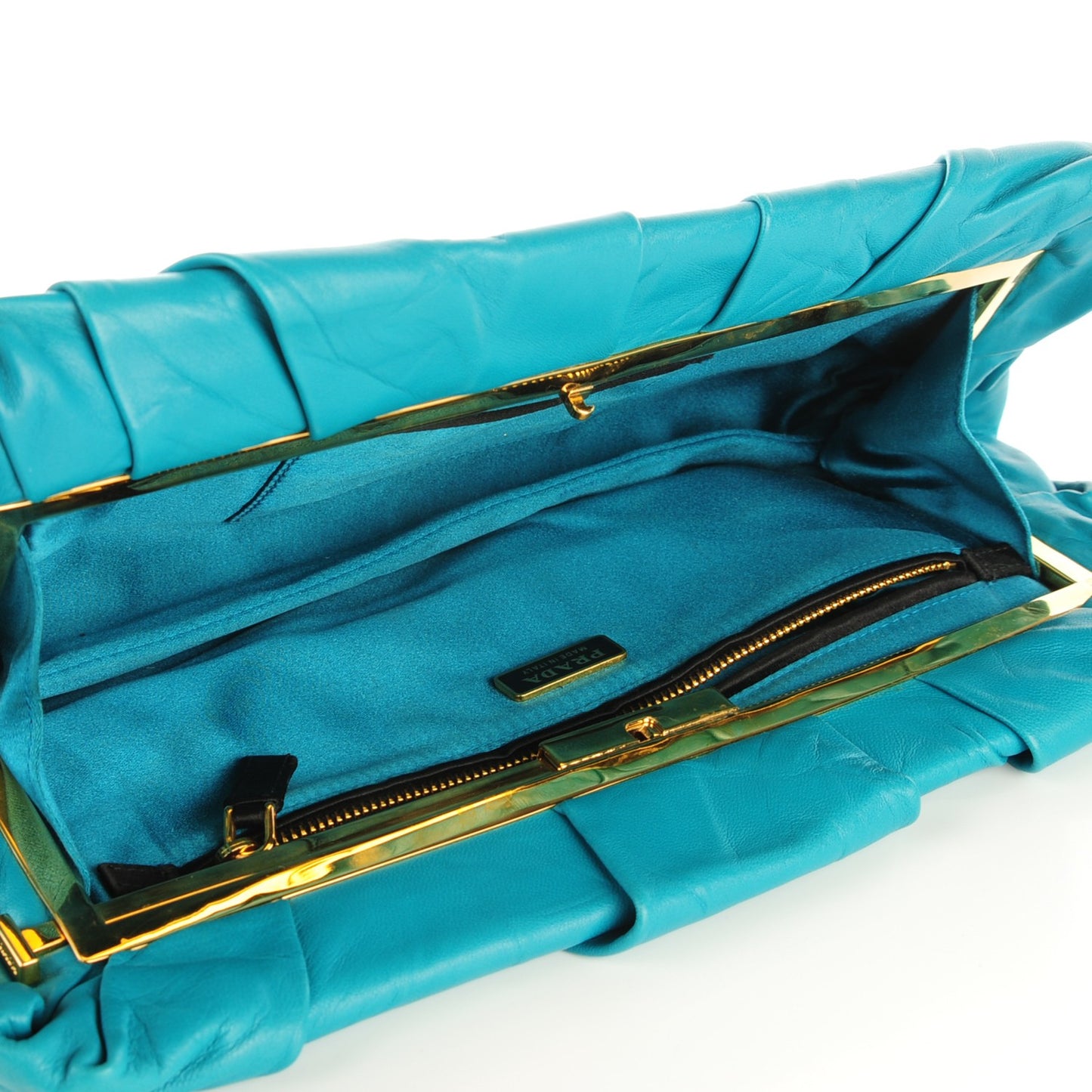 Nappa Clutch Turchese