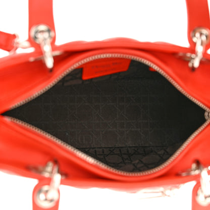 Christian Dior Lambskin Cannage Medium Lady Dior Coral 5 of 18