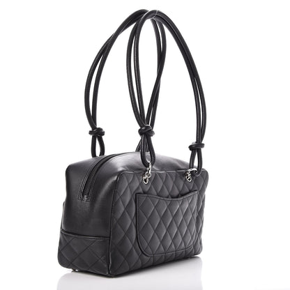 Chanel Calfskin Quilted Large Cambon Bowler Black 3 of 7