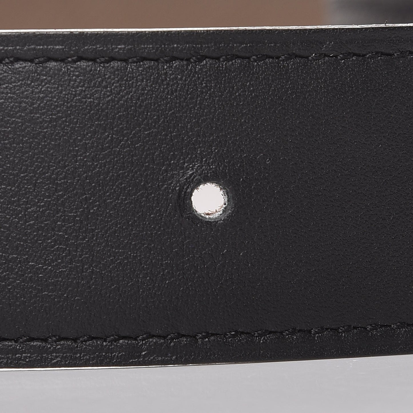 Swift Epsom 32mm Guilloche H Belt 85 Black Etoupe