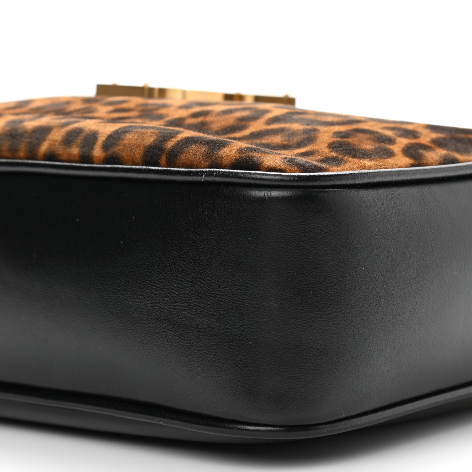 Saint Laurent Calfskin Leopard Print Monogram Lou Camera Bag Black 10 of 10