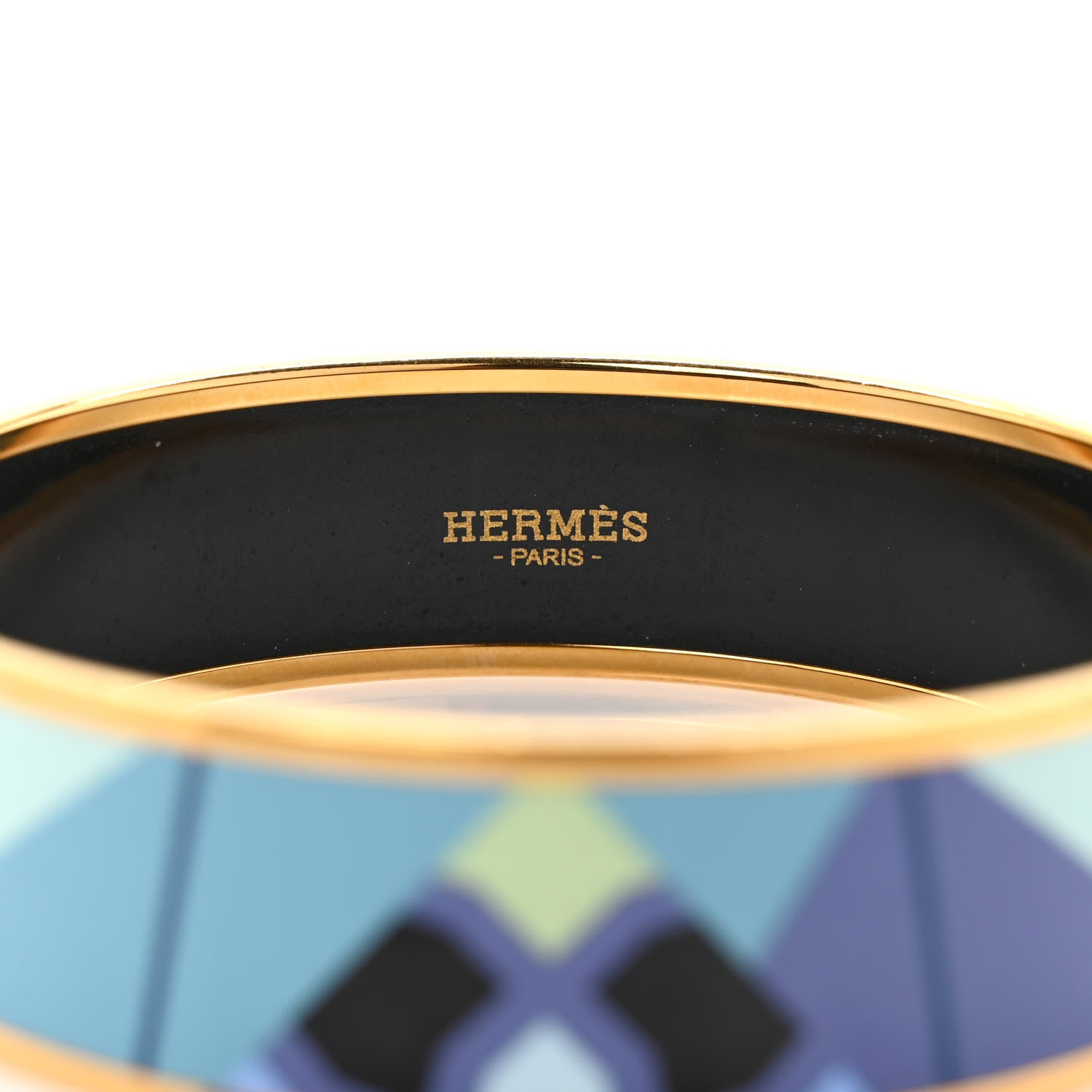 Hermes Enamel Printed Wide Bracelet 62 4 of 5